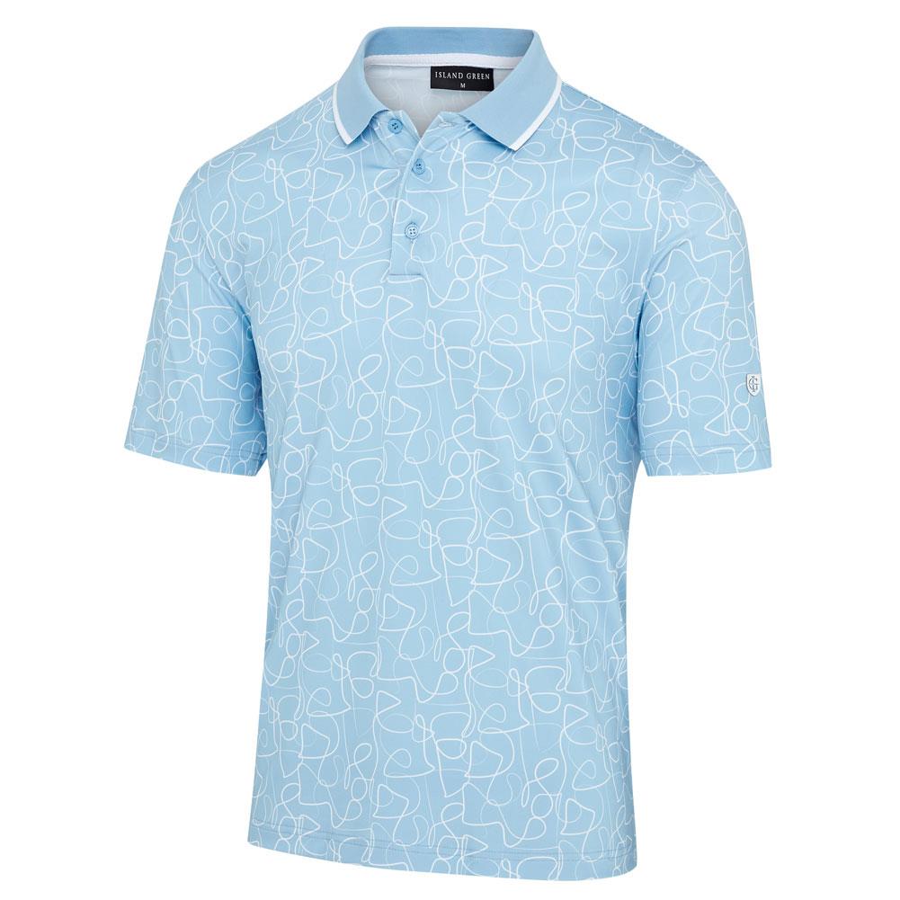 Freehand Print UV Protection Polo Shirt