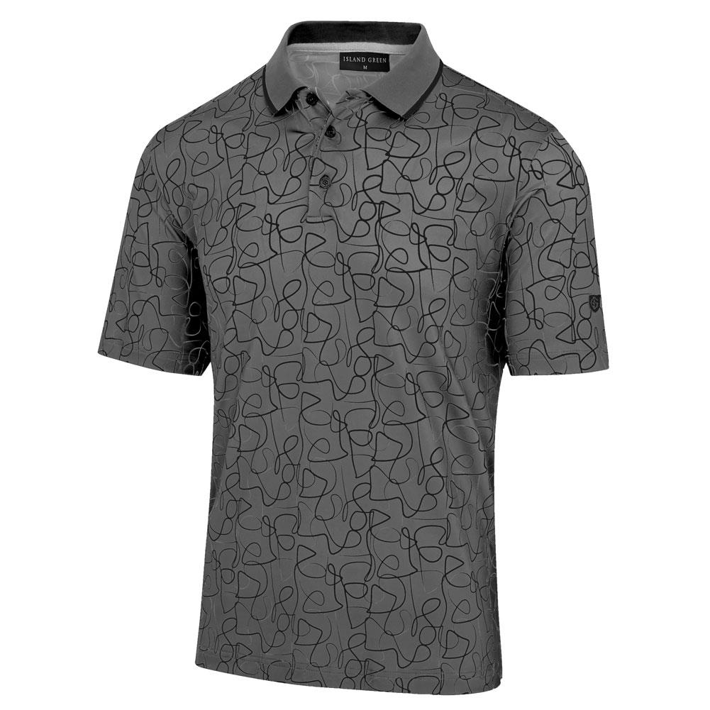 Freehand Print UV Protection Polo Shirt