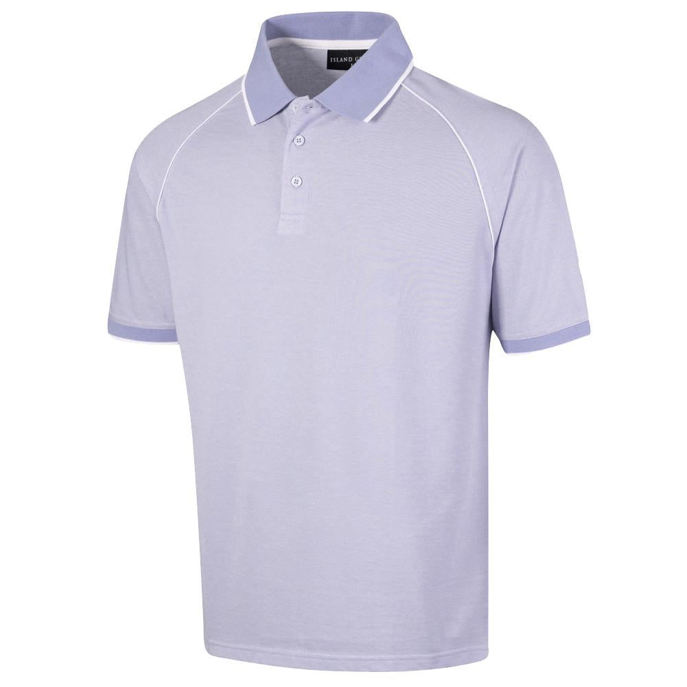 Raglan UV Protection Polo Shirt Lilac White Small