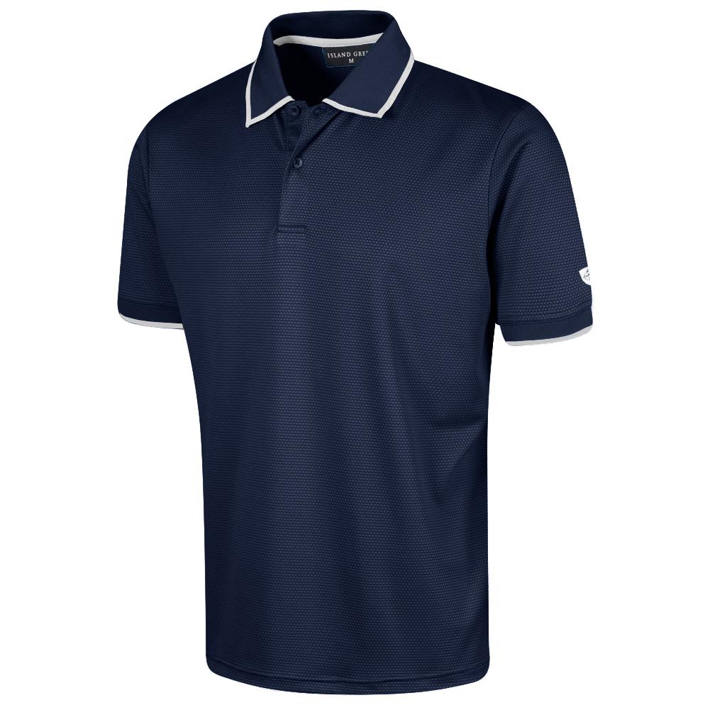 Mens Hexagon Knit Polo Shirt | Island Green Golf